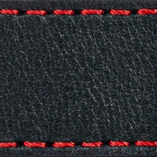 Watch strap pad W1 22mm | Black / Red thread