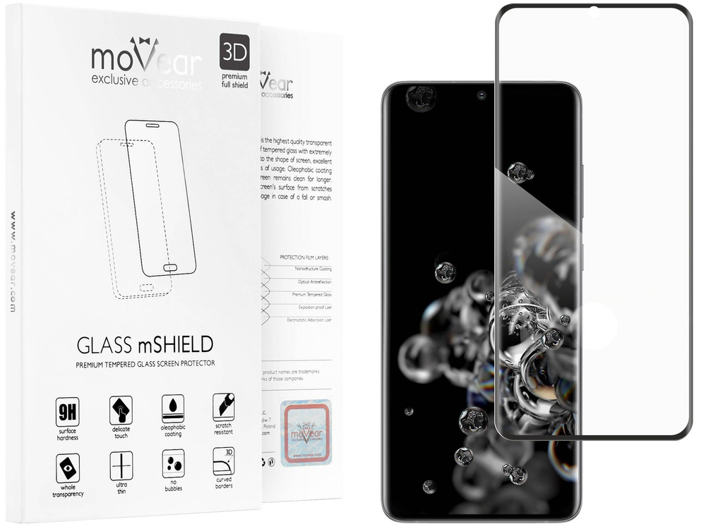 moVear GLASS mSHIELD 3D für Samsung Galaxy S20 Ultra (6.9") (Vollbildschutz)