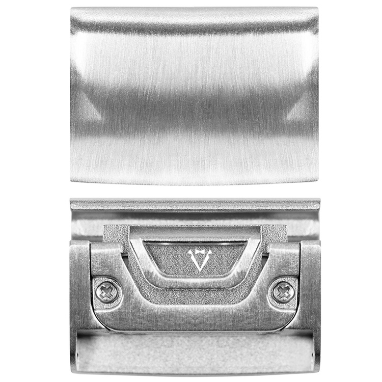 moVear | 18mm watch strap adapter for Garmin QuickFit 20mm Fenix / Instinct - 42/40mm | Silver, Stainless steel