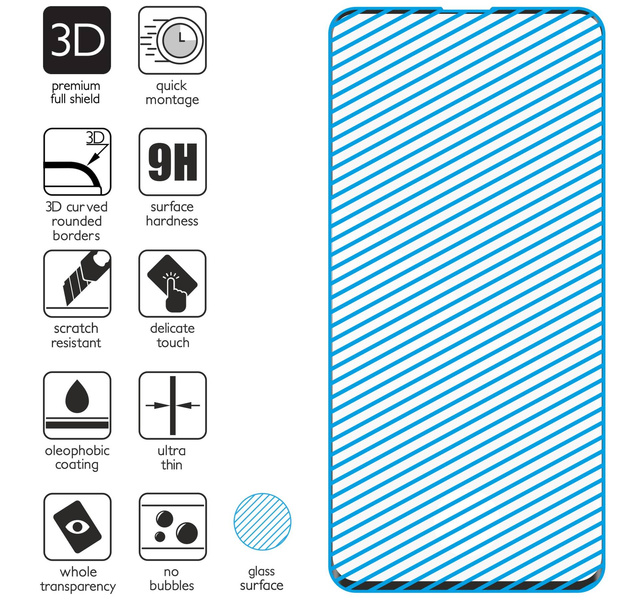 2 pcs. | moVear GLASS mSHIELD 3D for Samsung Galaxy S10+ (Plus) (6.4") (full screen protection)
