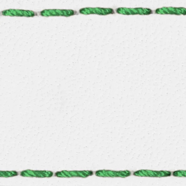 Strap C1 20mm | White / Green thread | Leather parts without buckle