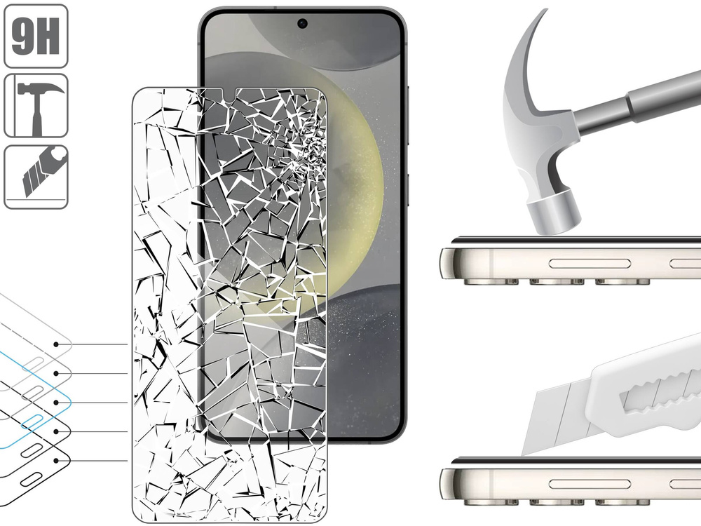 2 Stk. | moVear mBOX GLASS mSHIELD 2.5D für Samsung Galaxy S25/S24 (6.2") (einfache Installation)