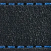 Uhrenarmbandpolster W1 26mm | Schwarz / Blau Faden