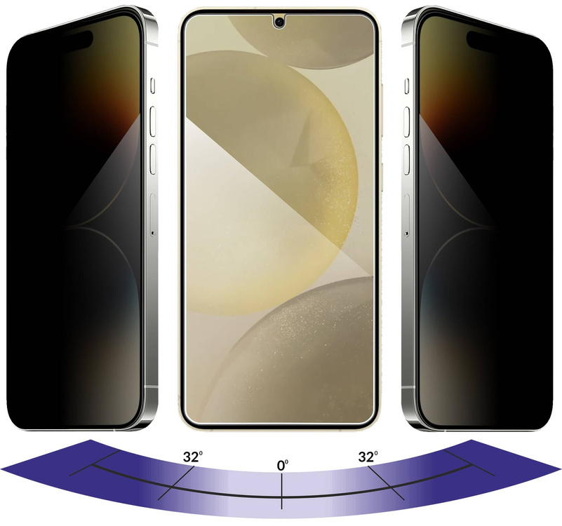 2 Stk. | moVear mBOX GLASS mSHIELD 2.5D privacy für Samsung Galaxy S25+/S24+ (Plus) (6.7") (Anti-Spionage, mit Applikator)