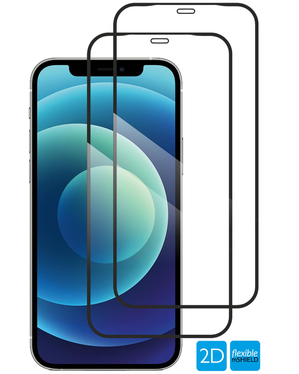2 Stk. | moVear flexible mSHIELD 2D für Apple iPhone 12 Pro / 12 (6.1"). Gepanzertes Hybridglas.