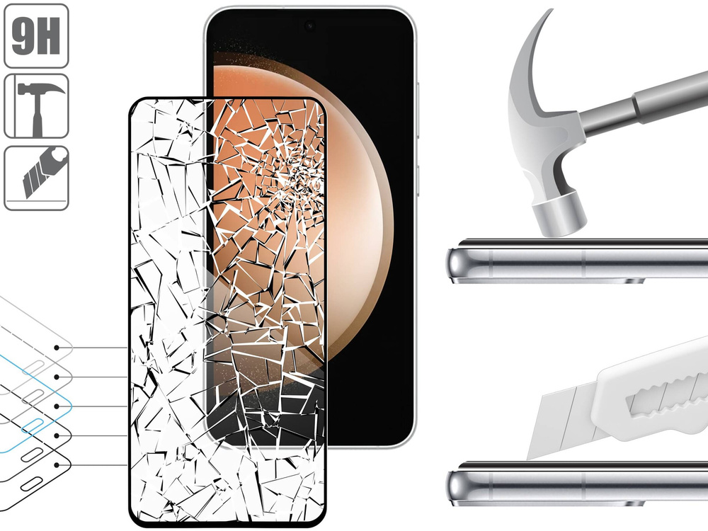 moVear GLASS mSHIELD 2.5D MAX for Samsung Galaxy S23 FE (6.4") (case friendly)