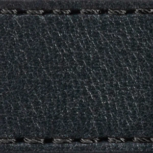 Uhrenarmbandpolster W1 18mm | Schwarz / Schwarz Faden