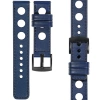 moVear Prestige R1 24mm Uhrenarmband aus Leder | Navy blau, Navy blau Nähte [Größen XS-XXL und Schnalle zur Auswahl]