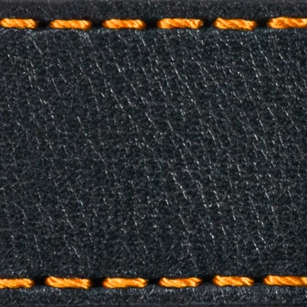 Watch strap pad W1 24mm | Black / Orange thread