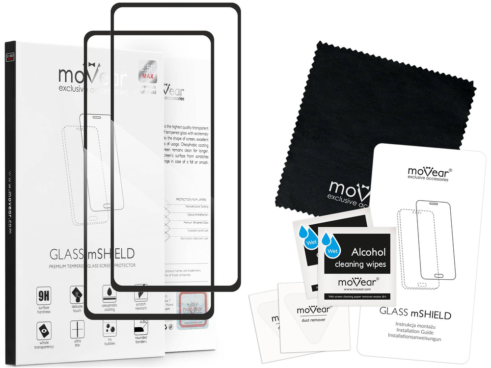 2 pcs. | moVear GLASS mSHIELD 2.5D MAX for Samsung Galaxy A52 (6.5") (case friendly)