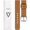 moVear Prestige C1 18mm Uhrenarmband aus Leder | Hellbraun, Hellbraun Nähte [Größen XS-XXL und Schnalle zur Auswahl]