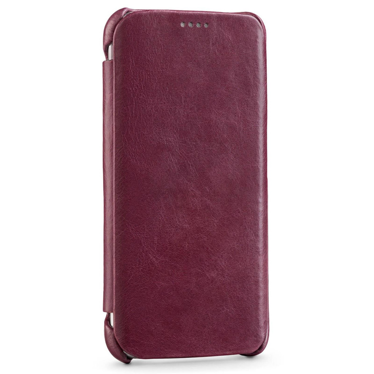 
                    moVear flipSide S+ Leder-Hülle für Samsung Galaxy S6 edge | Vintage Ledercase, Violett