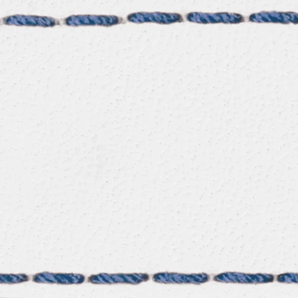 Strap C1 20mm | White / Navy blue thread | Leather parts without buckle