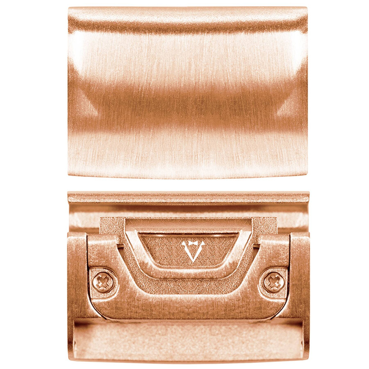 moVear | 22mm watch strap adapter for Garmin QuickFit 26mm Fenix / Epix / Quatix / Tactix / Enduro - 51mm | Rose gold, Stainless steel +PVD