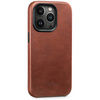 moVear [PRODUCT_MODEL] Lederrückseite für Apple iPhone 14 Pro Max (6.7") | MagSafe kompatibel, Naturgeöltes Leder (Kastanienbraun)