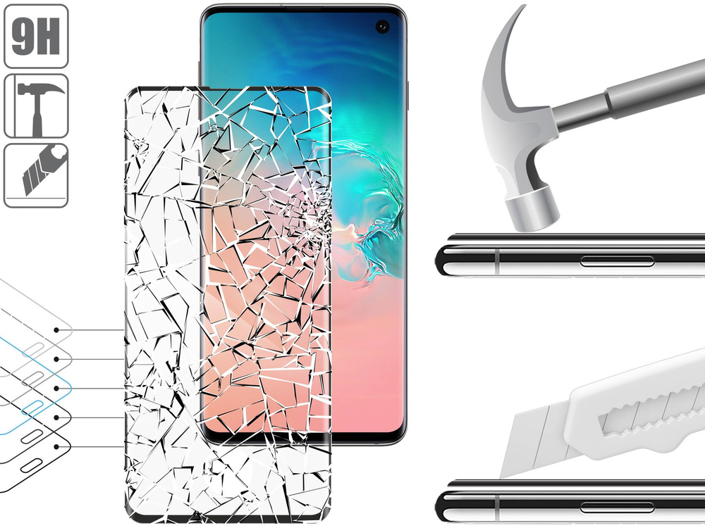 2 Stk. | moVear GLASS mSHIELD 3D für Samsung Galaxy S10 (6.1") (Vollbildschutz)
