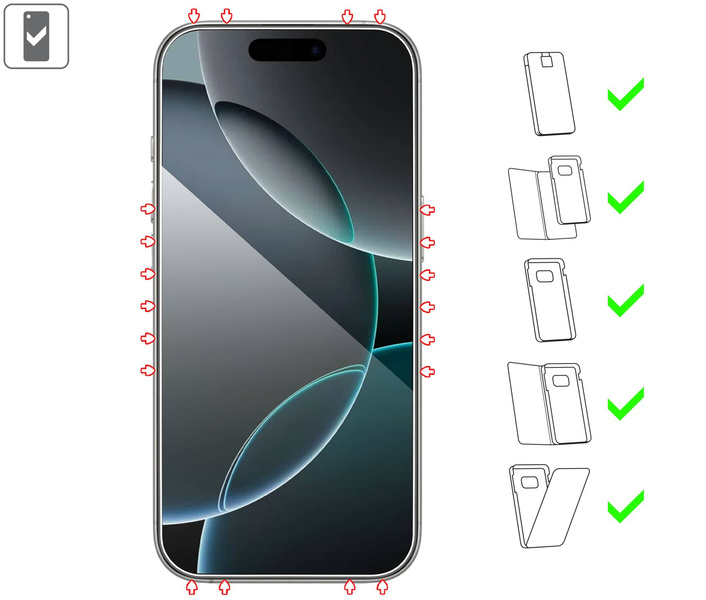 moVear mBOX GLASS mSHIELD 2.5D für Apple iPhone 16 Pro Max (6.9") (einfache Installation)