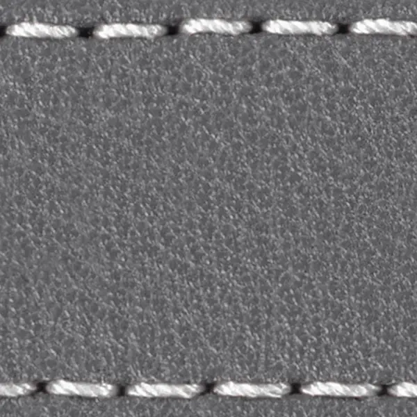 Gurt C1 21mm | Grau / Weiß Thread | Lederteile ohne Schnalle