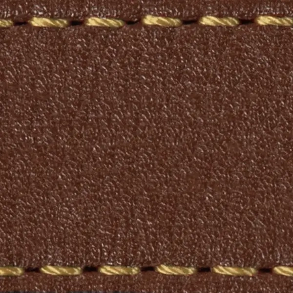 Gurt C1 19mm | Dunkelbraun / Gold Thread | Lederteile ohne Schnalle