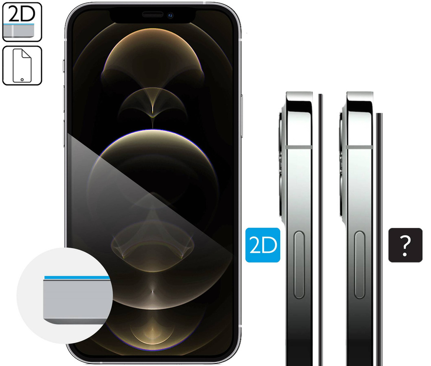 2 Stk. | moVear flexible mSHIELD 2D für Apple iPhone 12 Pro Max (6.7"). Gepanzertes Hybridglas.