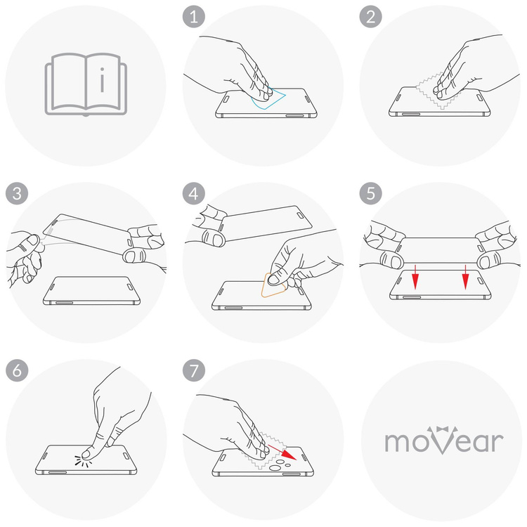 moVear GLASS mSHIELD 2.5D MAX for Apple iPhone 8 / 7 (4.7") (case friendly)