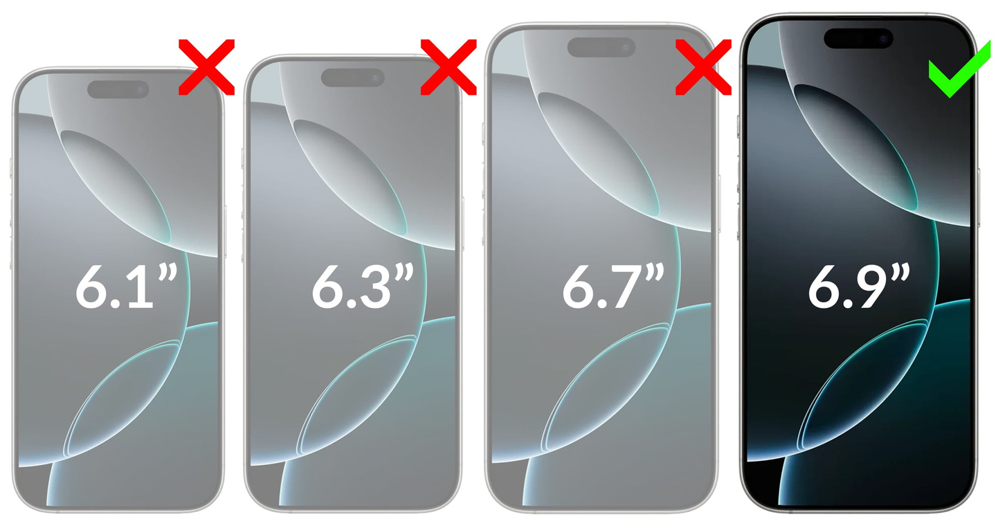 moVear [PRODUCT_MODEL] Lederrückseite für Apple iPhone 16 Pro Max (6.9") | MagSafe kompatibel, Naturgeöltes Leder (Schwarz)