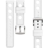 moVear Prestige R1 26mm Uhrenarmband aus Leder | Weiß, Weiß Nähte [Größen XS-XXL und Schnalle zur Auswahl]