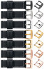 moVear Prestige CW1 23mm Breites Lederarmband mit Polster | Schwarz, Schwarz Nähte [Größen XS-XXL und Schnalle zur Auswahl]