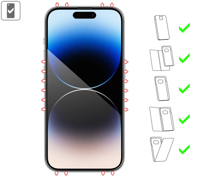 2 Stk. | moVear mBOX GLASS mSHIELD 3D PRO für Apple iPhone 14 Pro Max (6.7") (einfache Installation)