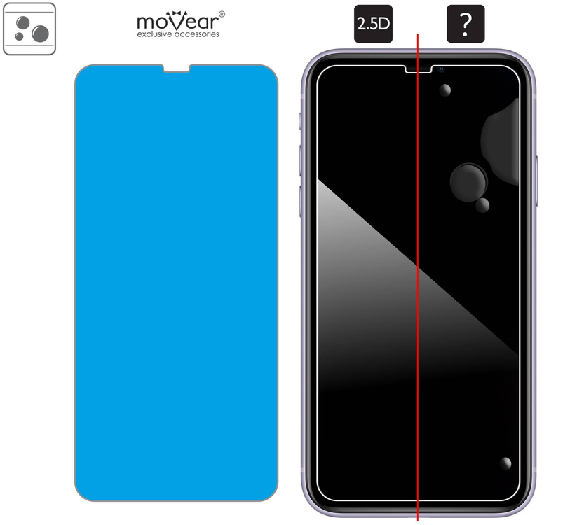 moVear GLASS mSHIELD 2.5D for Apple iPhone 11 / Xr (6.1") (case friendly)