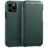 moVear flipSide S Ledertasche für Apple iPhone 12 Pro / 12 (6.1") | Glatte Leder, Handy Hülle book type (Flaschengrün)