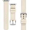 moVear Prestige C1 22mm Nude Lederarmband für Apple Watch 10 / 9 / 8 / 7 / 6 / 5 / 4 / SE (46/45/44mm) & Ultra (49mm) | Nude Nähte [Größen XS-XXL und Schnalle zur Auswahl]