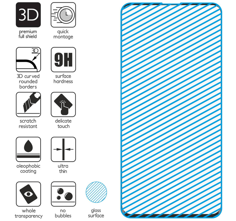 2 pcs. | moVear GLASS mSHIELD 3D for Samsung Galaxy S10 (6.1") (full screen protection)