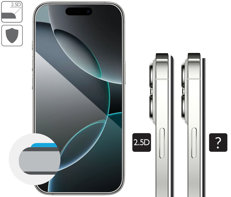 moVear mBOX GLASS mSHIELD 2.5D for Apple iPhone 17 Pro Max / 16 Pro Max (6.9") (easy installation)