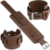 moVear Prestige CW1 20mm Wide leather watch strap with pad for Huawei Watch GT 3 2 1 / Pro (43/42mm) | Dark brown, Dark brown stitching [sizes XS-XXL and buckle to choose from]