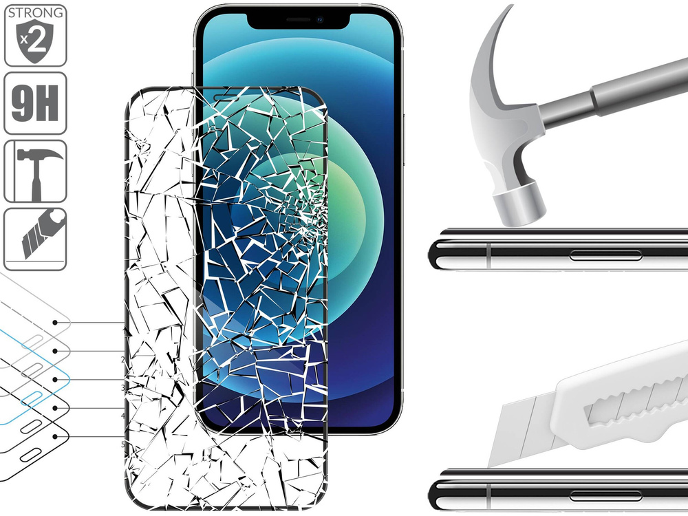 moVear GLASS mSHIELD 3D PRO-E for Apple iPhone 12 Pro / 12 (6.1") (case friendly)