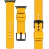 moVear Prestige S1 20mm Lederarmband für Apple Watch 10 / 9 / 8 / 7 / 6 / 5 / 4 / SE (42/41/40mm) Gelb [Adapter und Schnalle zur Auswahl]