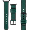 moVear Prestige C1 22mm Flaschengrün Lederarmband für Samsung Galaxy Watch Ultra | Flaschengrün Nähte [Größen XS-XXL und Schnalle zur Auswahl]