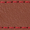 Watch strap pad W1 24mm | Brown / Red thread