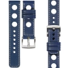 moVear Prestige R1 24mm Uhrenarmband aus Leder | Navy blau, Navy blau Nähte [Größen XS-XXL und Schnalle zur Auswahl]