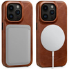 moVear flipSide 4S Leather slim case for Apple iPhone 14 Pro Max (6.7") | Natural oiled leather (Dark brown)