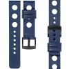 moVear Prestige R1 24mm Uhrenarmband aus Leder | Navy blau, Navy blau Nähte [Größen XS-XXL und Schnalle zur Auswahl]