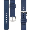 moVear Prestige S1 20mm Lederarmband für Garmin Vivoactive 5/3, Vivomove 3, Venu 2 Navy blau [Schließe nach Wahl]