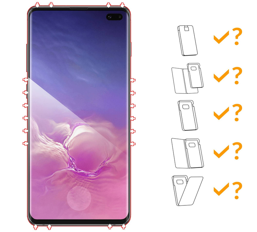 moVear GLASS mSHIELD 3D for Samsung Galaxy S10+ (Plus) (6.4") (full screen protection)