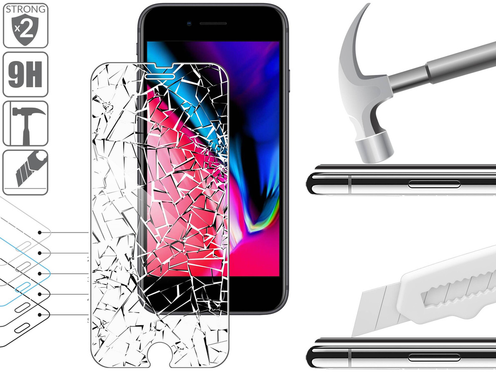 2 pcs. | moVear GLASS mSHIELD 2.5D for Apple iPhone 6 Plus / 6s Plus (5.5") (case friendly)