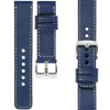 moVear Prestige C1 18mm Navy blue Leather strap for Huawei Watch GT 5 4 / Pro (42/41mm) | Navy blue stitching [sizes XS-XXL and buckle to choose from]