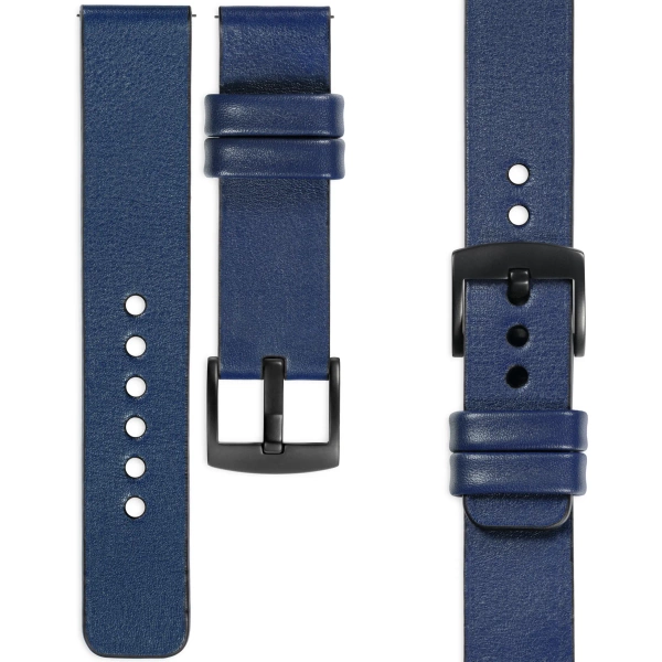 moVear Prestige S1 22mm Leather strap for Xiaomi Watch S1 / Mi Watch / Amzfit Navy blue [sizes XS-XXL and buckle to choose from]