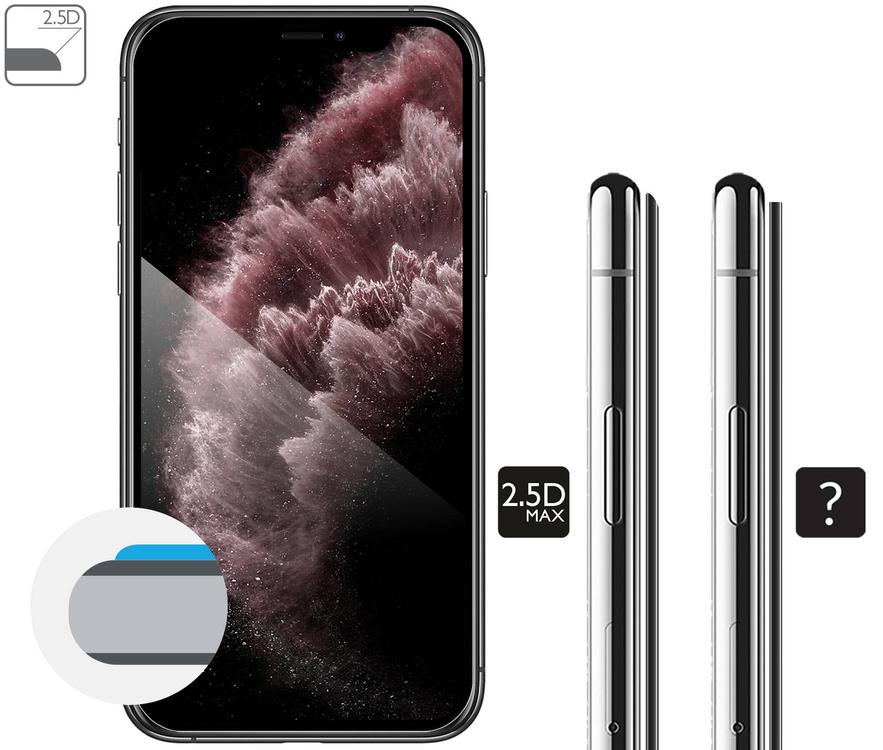 moVear GLASS mSHIELD 2.5D MAX für Apple iPhone 11 Pro Max / Xs Max (6.5") (Handyhülle freundlich)