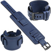 moVear Prestige CW1 22mm Wide leather watch strap with pad for Samsung Galaxy Watch 3 (45mm) / Watch (46mm) / Gear S3 | Navy blue, Navy blue stitching [sizes XS-XXL and buckle to choose from]