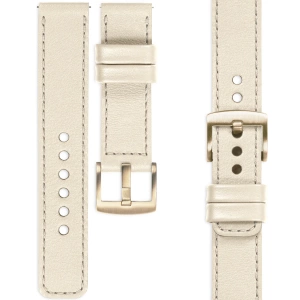 moVear Prestige C1 18mm Nude Leather strap for Garmin Vivoactive 4S, Venu 3S/2S, Vívomove 3S | Nude stitching [sizes XS-XXL and buckle to choose from]